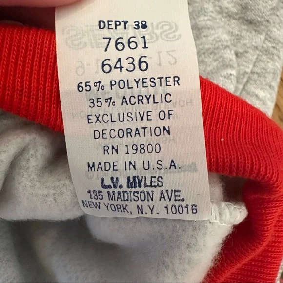 Rare Vintage 1992 Mickey Mouse‎ Sweatshirt Youth Med NWT Sears Disney Trivia Tag - Picture 6 of 6